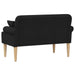 Loungebank met knopencomfort Zwart 120 x 65 x 79 cm Stof
