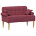 Loungebank met knopencomfort Wijnrood 120 x 65 x 79 cm Stof