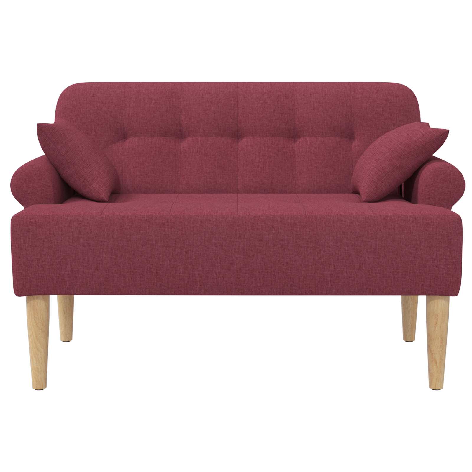Loungebank met knopencomfort Wijnrood 120 x 65 x 79 cm Stof