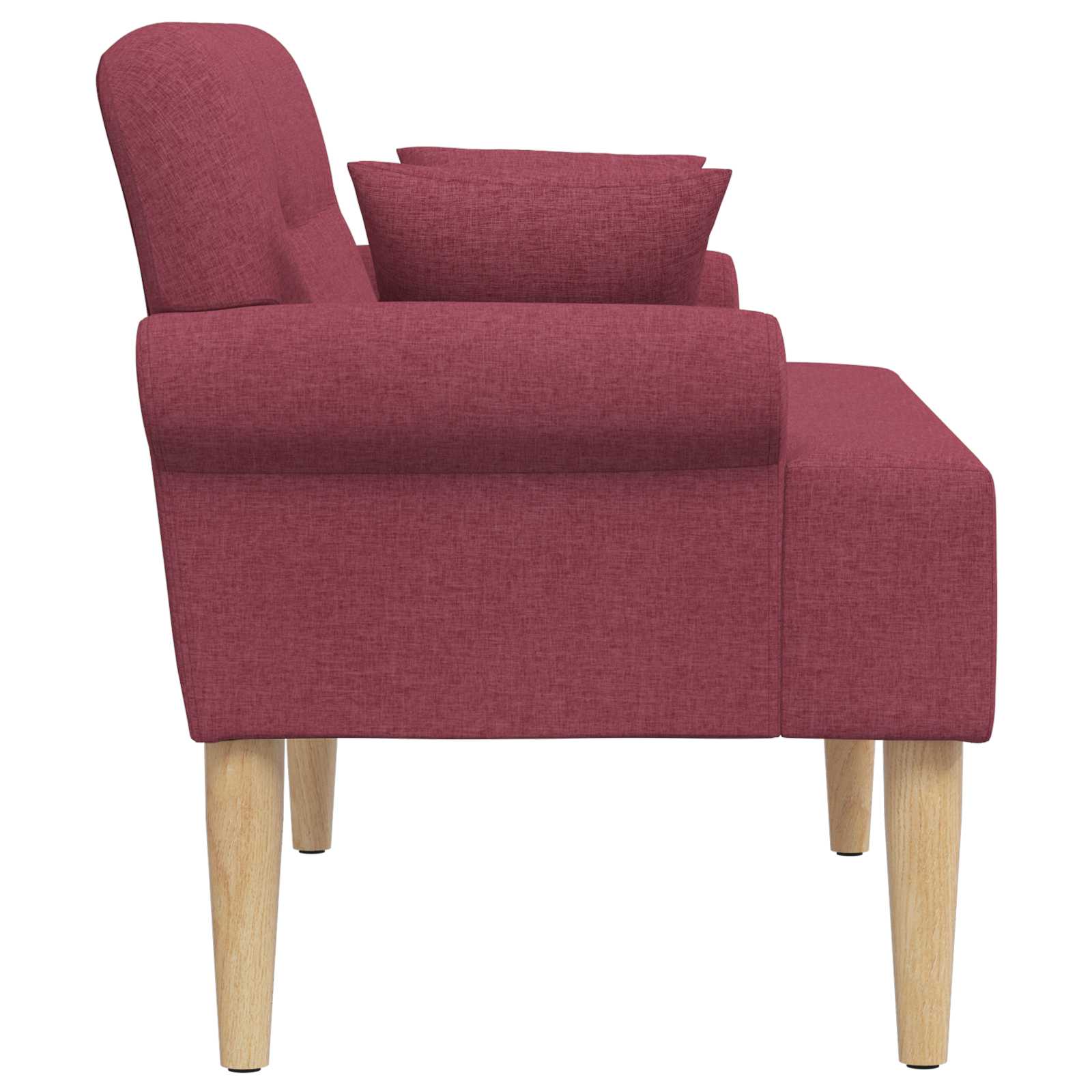 Loungebank met knopencomfort Wijnrood 120 x 65 x 79 cm Stof
