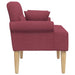 Loungebank met knopencomfort Wijnrood 120 x 65 x 79 cm Stof
