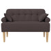 Loungebank met knopencomfort Donkerbruin 120 x 65 x 79 cm Stof