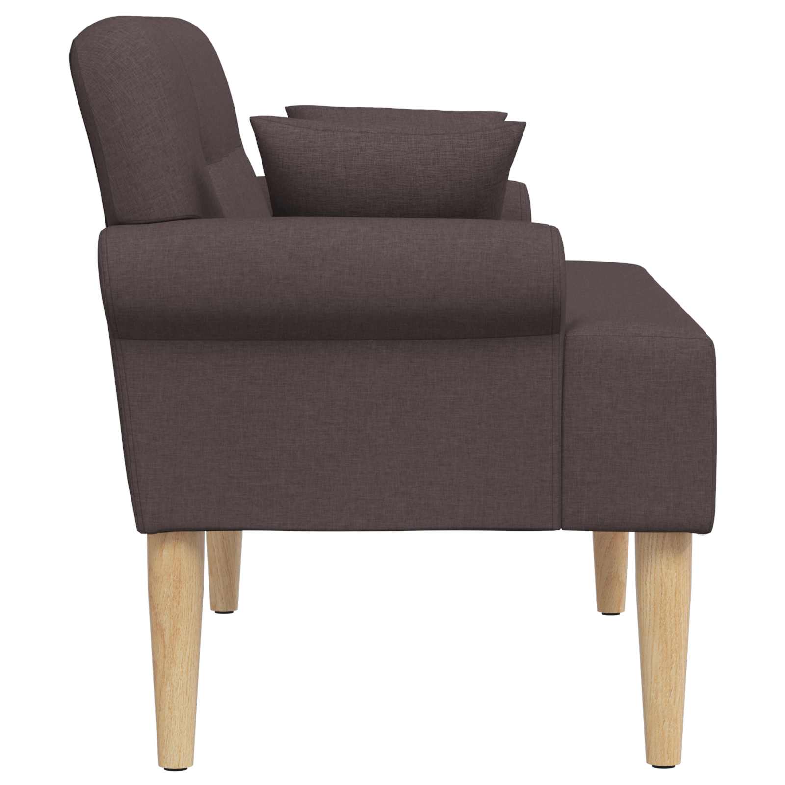 Loungebank met knopencomfort Donkerbruin 120 x 65 x 79 cm Stof