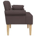 Loungebank met knopencomfort Donkerbruin 120 x 65 x 79 cm Stof