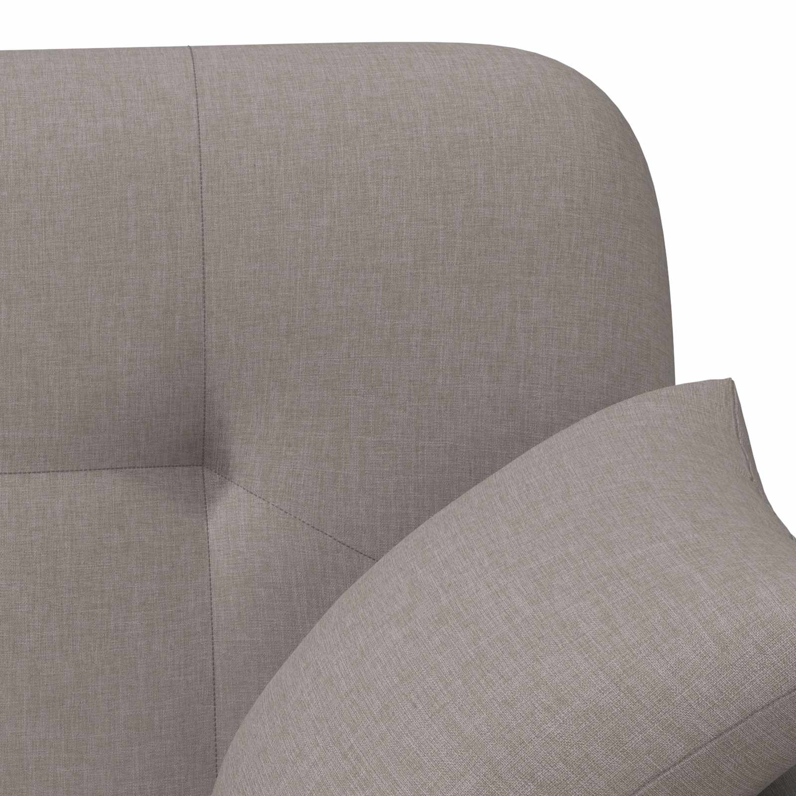 Loungebank met knopencomfort Taupe 120 x 65 x 79 cm Stof