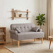 Loungebank met knopencomfort Taupe 120 x 65 x 79 cm Stof