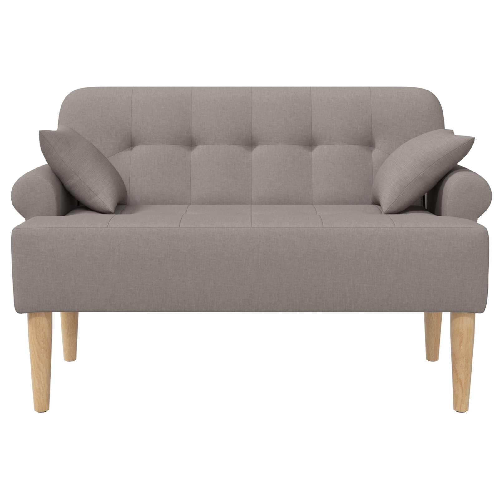 Loungebank met knopencomfort Taupe 120 x 65 x 79 cm Stof