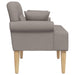 Loungebank met knopencomfort Taupe 120 x 65 x 79 cm Stof