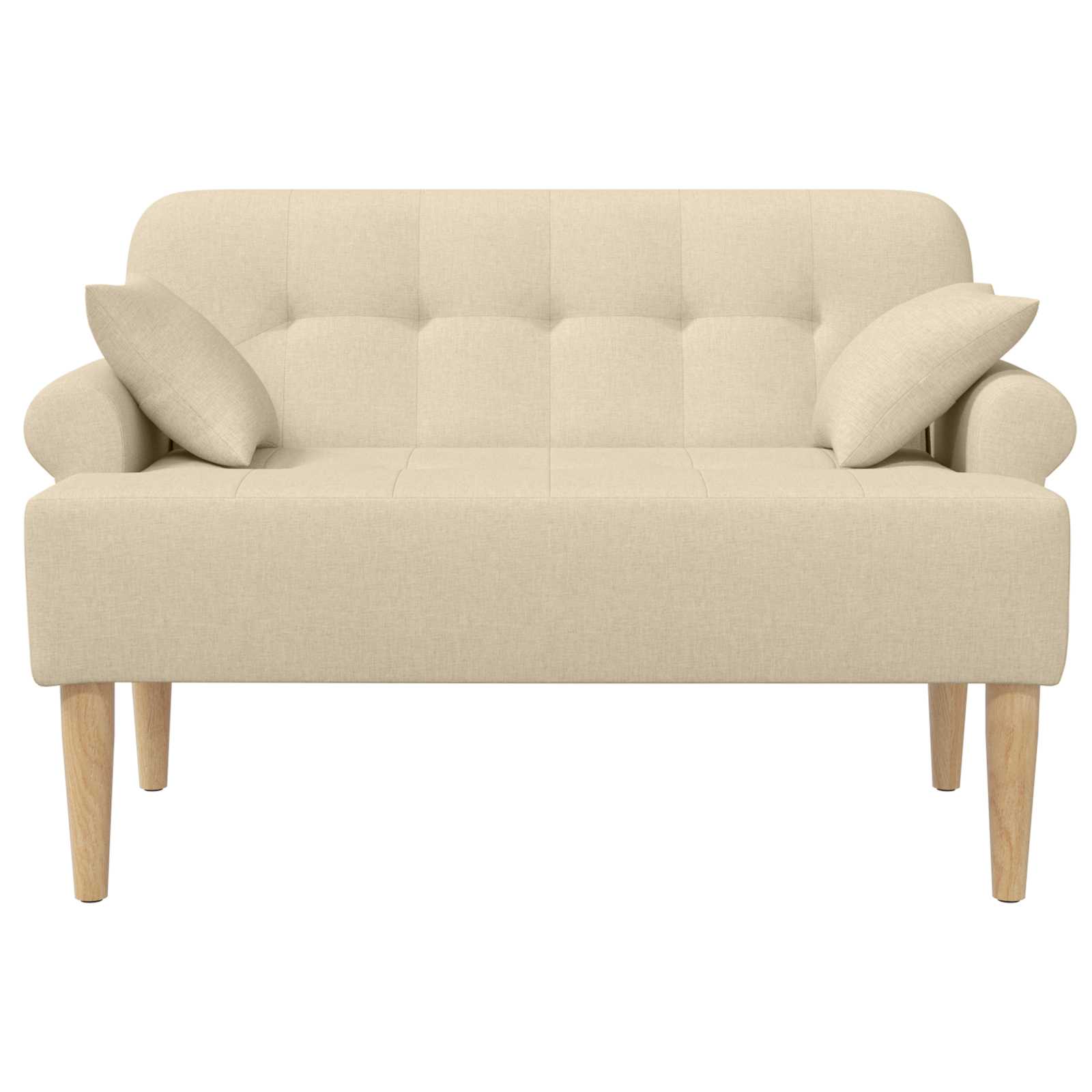 Loungebank met knopencomfort Crèmekleurig 120 x 65 x 79 cm Stof