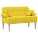 Loungebank met knopencomfort Licht Geel 120 x 65 x 79 cm Stof