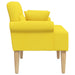 Loungebank met knopencomfort Licht Geel 120 x 65 x 79 cm Stof