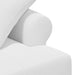 Loungebank met knopencomfort Wit 120 x 65 x 79 cm Stof