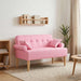 Loungebank met knopencomfort Roze 120 x 65 x 79 cm Stof