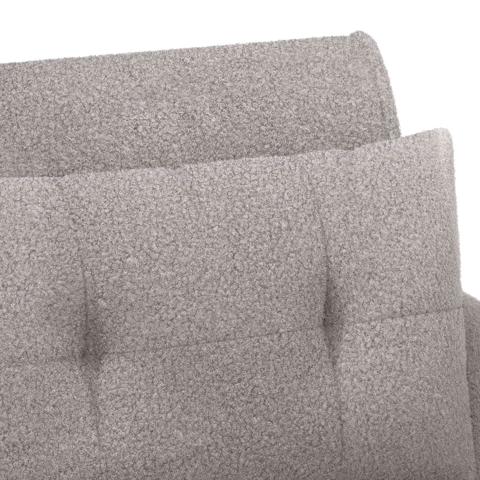 Loungebank met knopencomfort Lichtgrijs 117 x 67 x 77 cm Bouclé