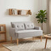 Loungebank met knopencomfort Lichtgrijs 117 x 67 x 77 cm Bouclé
