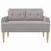 Loungebank met knopencomfort Lichtgrijs 117 x 67 x 77 cm Bouclé