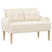 Loungebank met knopencomfort Crèmekleurig 117 x 67 x 77 cm