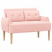 Loungebank met knopencomfort Roze 117 x 67 x 77 cm Bouclé