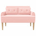Loungebank met knopencomfort Roze 117 x 67 x 77 cm Bouclé