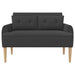 Loungebank met knopencomfort Donkergrijs 117 x 67 x 77 cm