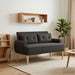 Loungebank met knopencomfort Zwart 117 x 67 x 77 cm Bouclé