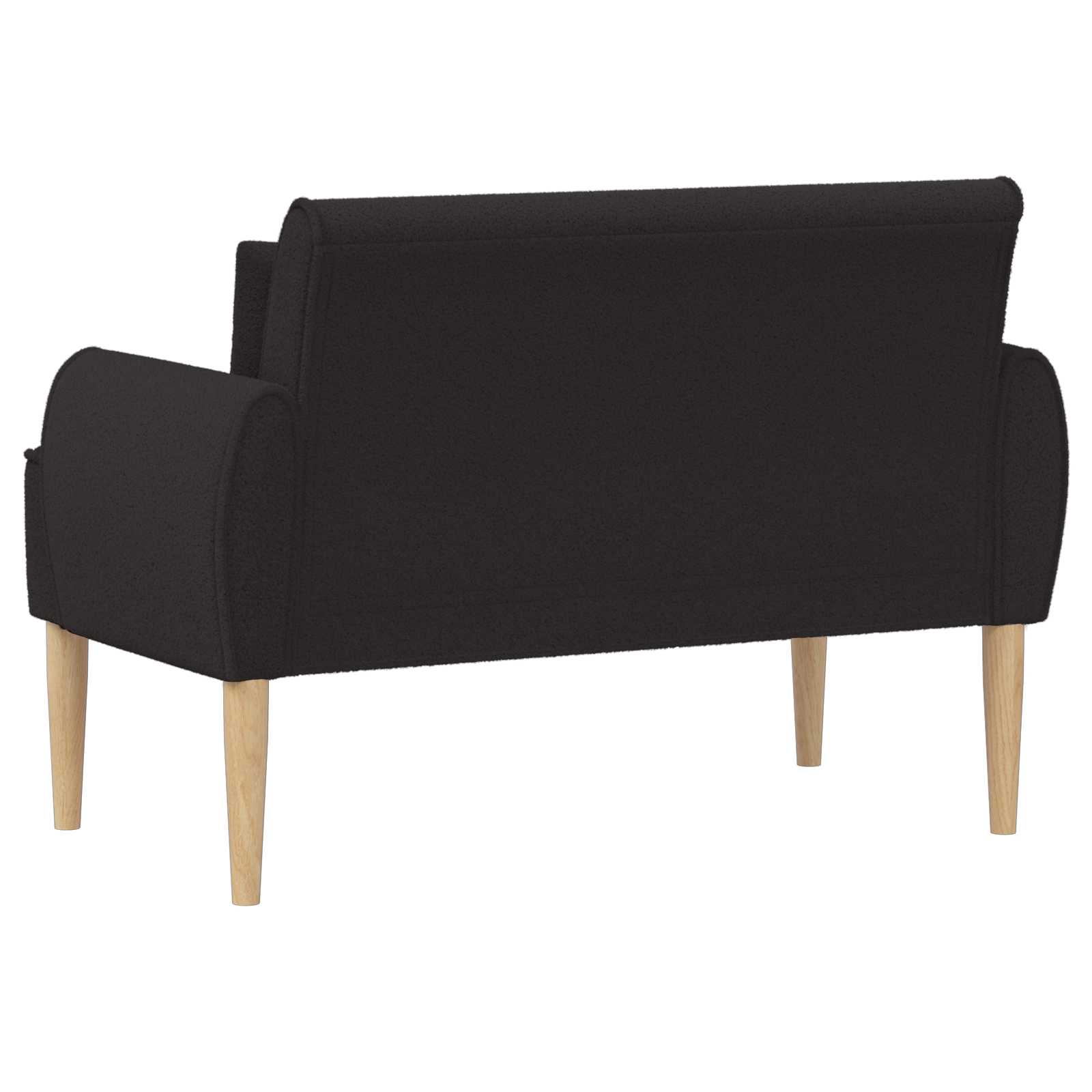 Loungebank met knopencomfort Zwart 117 x 67 x 77 cm Bouclé
