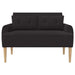 Loungebank met knopencomfort Zwart 117 x 67 x 77 cm Bouclé