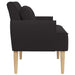Loungebank met knopencomfort Zwart 117 x 67 x 77 cm Bouclé