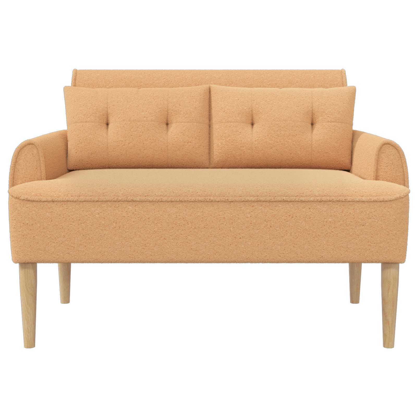 Loungebank met knopencomfort Beige 117 x 67 x 77 cm Bouclé
