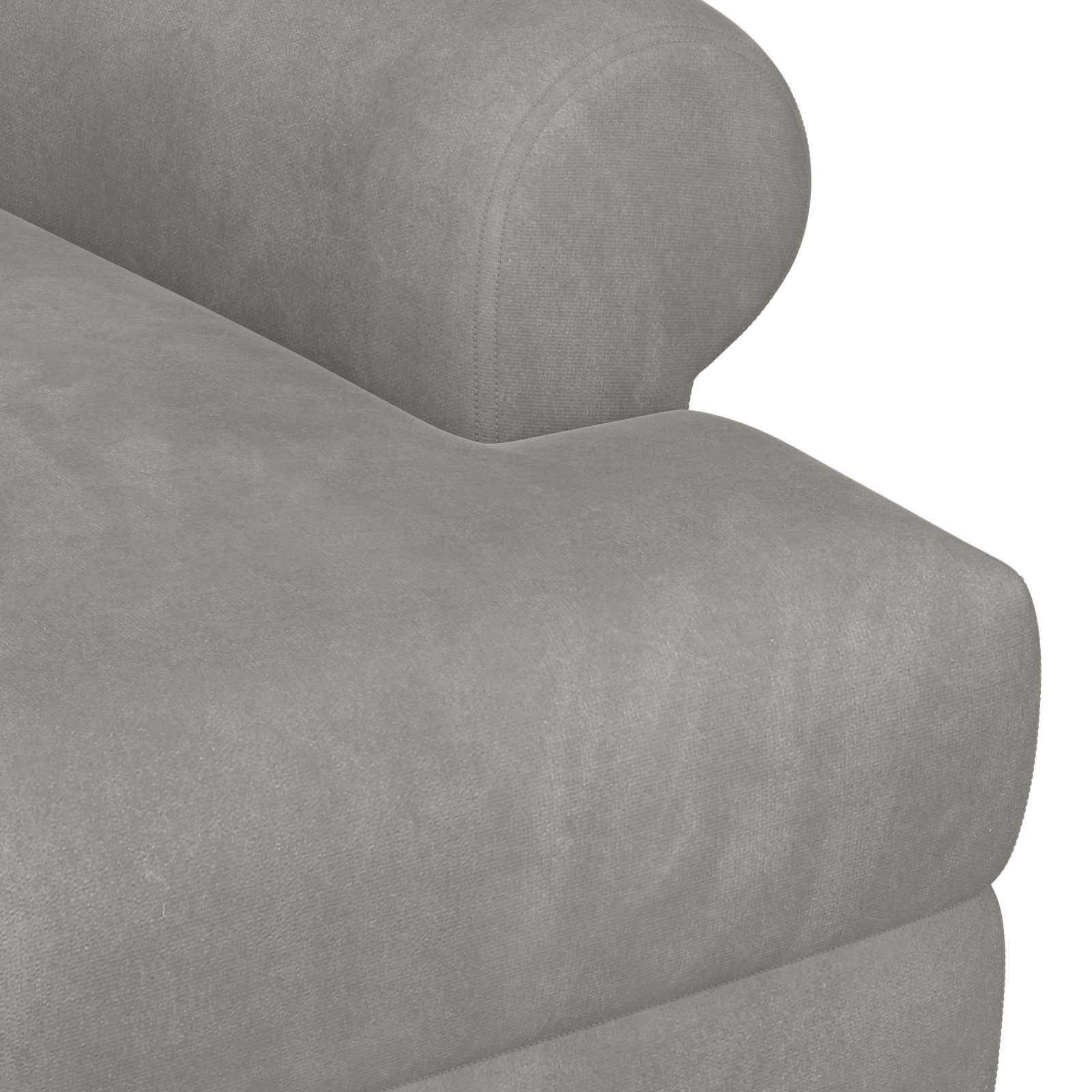 Loungebank met knopencomfort Lichtgrijs 120 x 66 x 78 cm