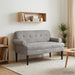 Loungebank met knopencomfort Lichtgrijs 120 x 66 x 78 cm