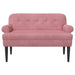 Loungebank met knopencomfort Roze 120 x 66 x 78 cm fluweel