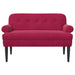 Loungebank met knopencomfort Wijnrood 120 x 66 x 78 cm fluweel