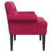 Loungebank met knopencomfort Wijnrood 120 x 66 x 78 cm fluweel