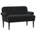 Loungebank met knopencomfort Zwart 120 x 66 x 78 cm fluweel
