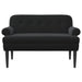 Loungebank met knopencomfort Zwart 120 x 66 x 78 cm fluweel