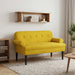 Loungebank met knopencomfort Geel 120 x 66 x 78 cm fluweel