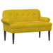 Loungebank met knopencomfort Geel 120 x 66 x 78 cm fluweel