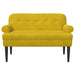 Loungebank met knopencomfort Geel 120 x 66 x 78 cm fluweel