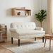 Loungebank met knopencomfort Crèmekleurig 120 x 66 x 78 cm