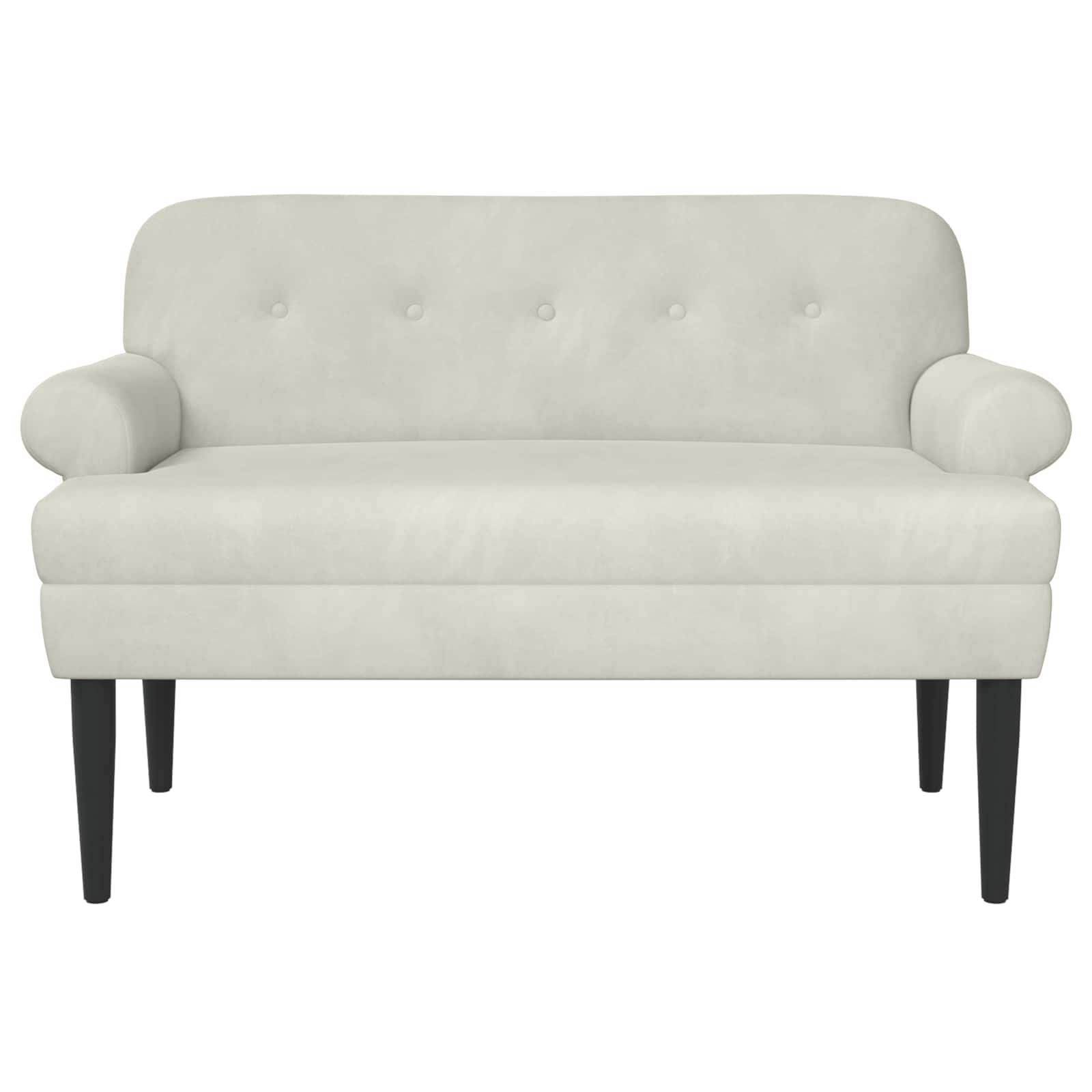 Loungebank met knopencomfort Crèmekleurig 120 x 66 x 78 cm