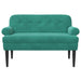 Loungebank met knopencomfort Turquoise 120 x 66 x 78 cm fluweel
