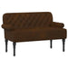 Loungebank met knopencomfort Bruin 120 x 65 x 78 cm