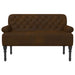 Loungebank met knopencomfort Bruin 120 x 65 x 78 cm