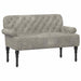 Loungebank met knopencomfort Lichtgrijs 120 x 65 x 78 cm