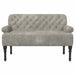 Loungebank met knopencomfort Lichtgrijs 120 x 65 x 78 cm