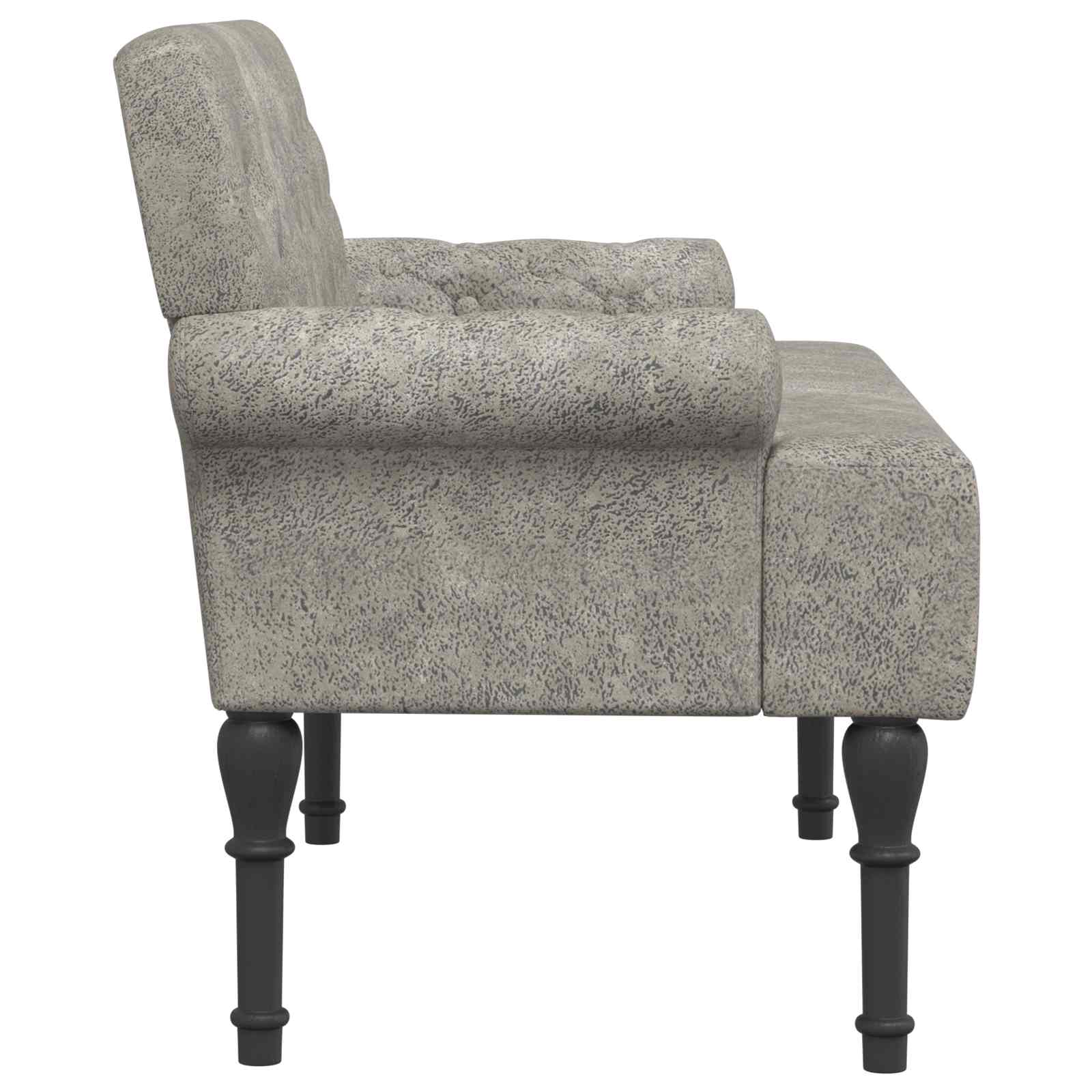 Loungebank met knopencomfort Lichtgrijs 120 x 65 x 78 cm