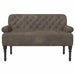 Loungebank met knopencomfort Donkergrijs 120 x 65 x 78 cm