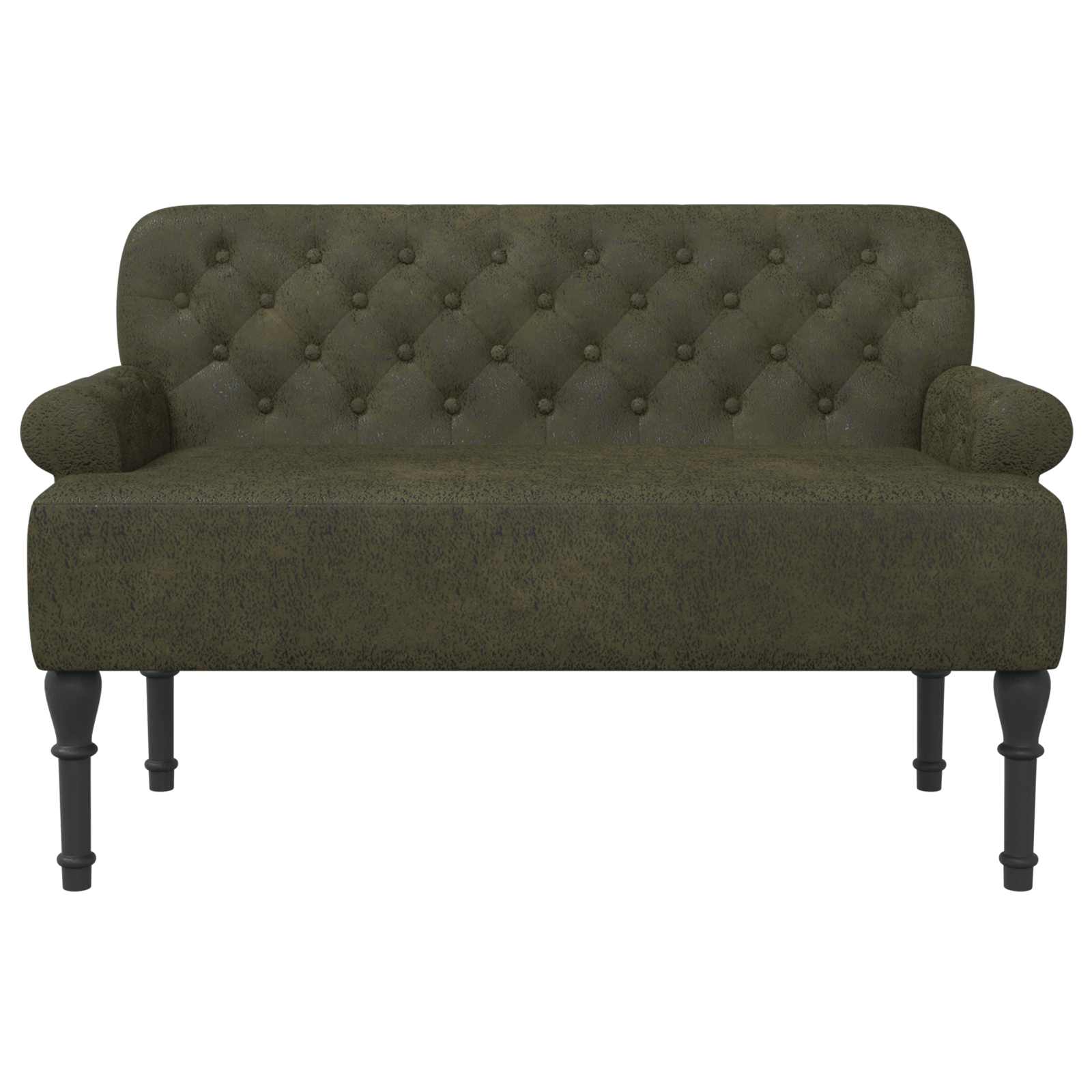 Loungebank met knopencomfort Legergroen 120 x 65 x 78 cm