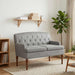 Loungebank met knopencomfort Lichtgrijs 111 x 65 x 79 cm